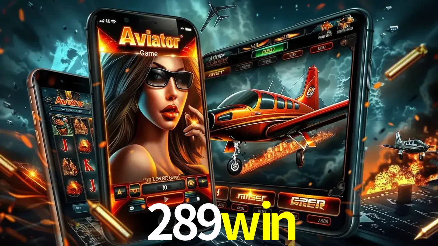 O popular jogo de apostas Aviator exibido em vários celulares e tablets, mostrando a interface emocionante e a ação de voo disponíveis para jogar agora no 289win.