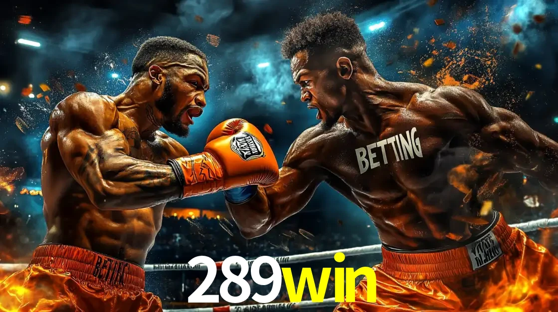 Dois boxeadores em uma luta intensa e explosiva, representando a adrenalina e as oportunidades de apostas em esportes de combate disponíveis na plataforma 289win.