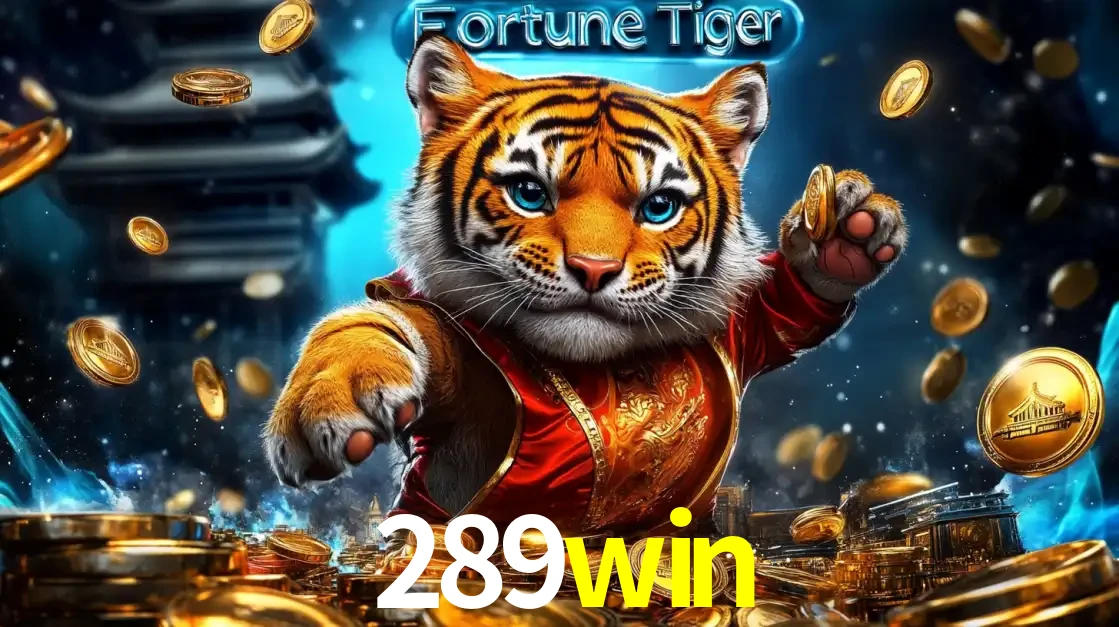 Imagem promocional do jogo de slot Fortune Tiger, com um tigre majestoso em traje tradicional cercado por uma fortuna em moedas de ouro, disponível agora no cassino 289win.